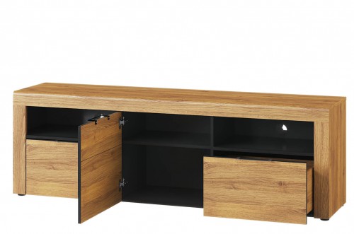 Тумба RTV KAMA 25 SZYNAKA дуб камаргський/чорний мат